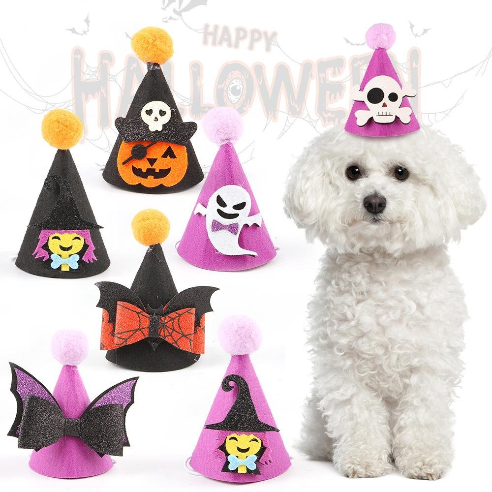 Creative Halloween Cat Hats – Funny Decorative Headgear for Pet Costume Parties Creative Halloween Cat Hats – Funny Decorative Headgear for Pet Costume Parties