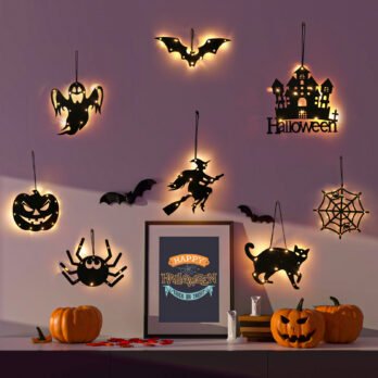 Halloween Glowing Decorations, Pumpkin Party Props, Halloween Party Hanging Ornaments, Spider Web