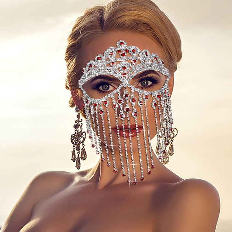 Luxury Tassel Masquerade Mask - Sexy European-American Style Fashion Face Mask for Party Decor