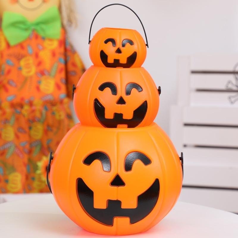 Pumpkin lanterns - Halloween pumpkin buckets - children's candy jars - handheld lanterns - festival supplies - kindergarten performance props