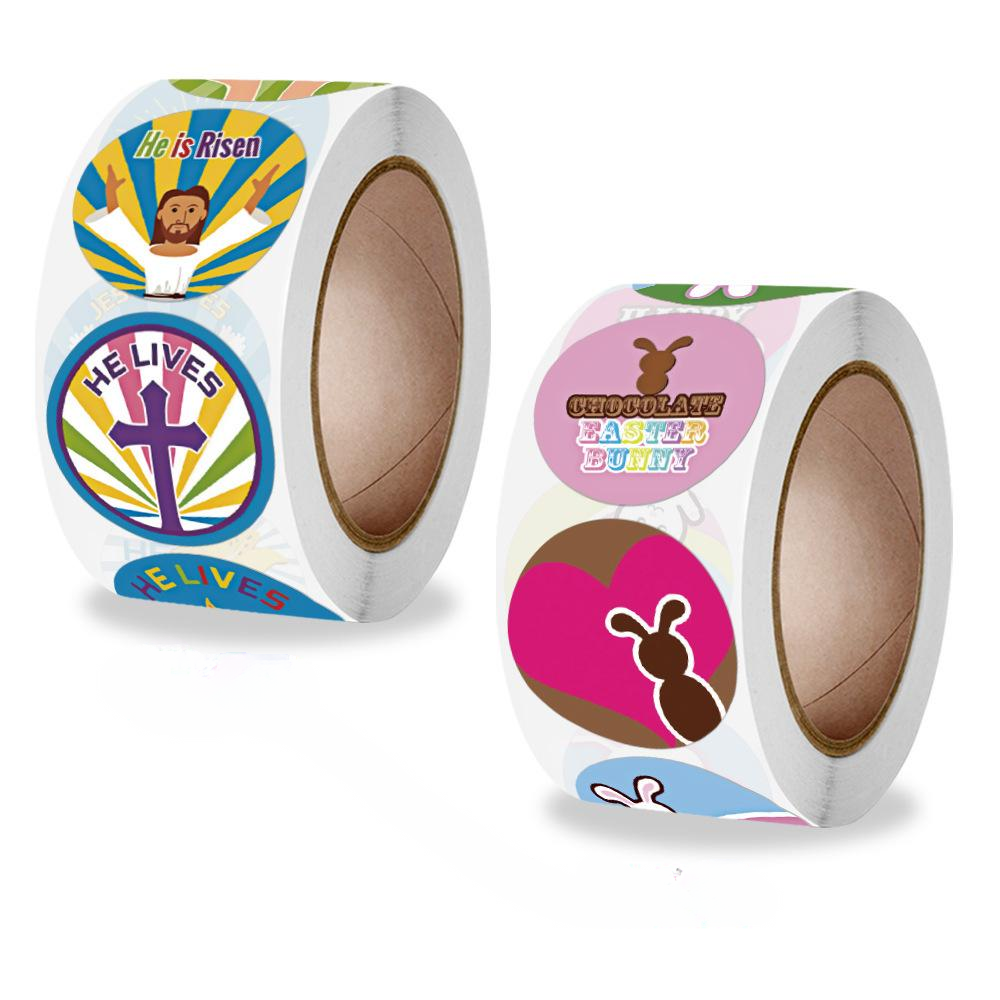 Cute Easter Toy Stickers Thank You Seal Stickers & Craft Decorations 8-Pattern Adhesive Labels
