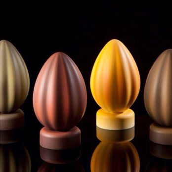 Easter 2-Piece Set Single Semi-Circle Egg Mousse Cake Mold  DIY Chocolate Knock-Lock Silicone Baking Mold