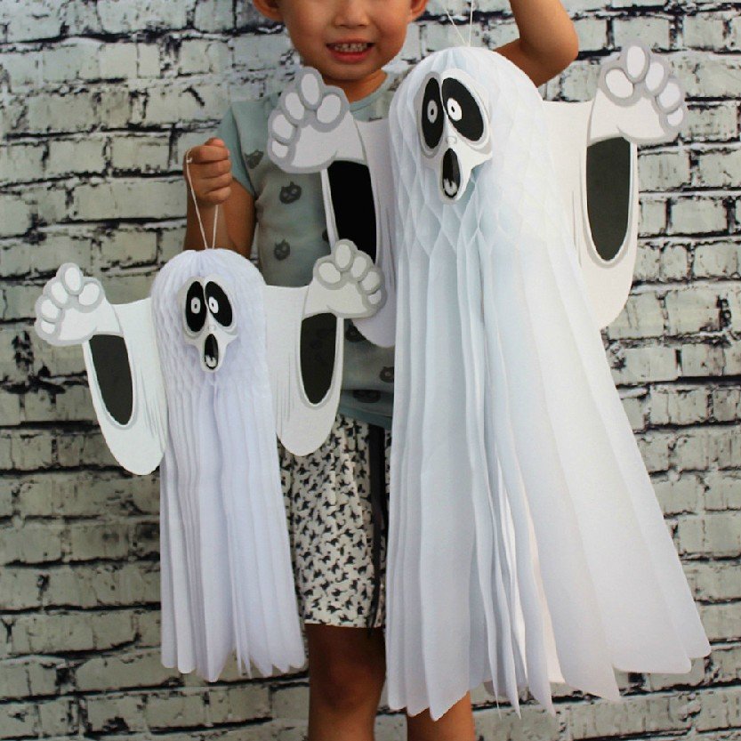 Ghost Hanging Decorations for Halloween – 2 Sizes, Ideal for Scary Parties & Ghost Festival - Image 2
