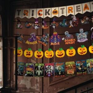 Halloween Banners – Creative Printed Paper Party Decor for Festive Atmosphere