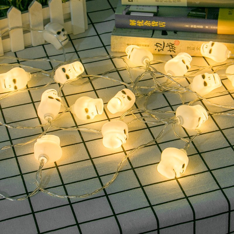 LED Skull String Lights with Flashing Function – Waterproof Halloween Decor for Haunted Houses, Bars & Parties - Image 4