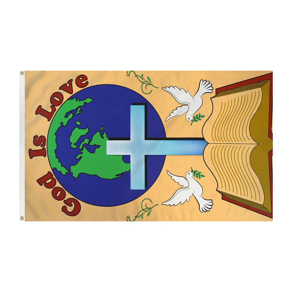 Peace Flag 90x150cm Prayer Cross Flag with Bible Theme Double-Stitched with Copper Grommets - Image 6
