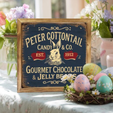 Easter Collection Wooden Bunny & Egg Photo Frame Sign  Tabletop Decor for Easter Party Decorations - Image 8