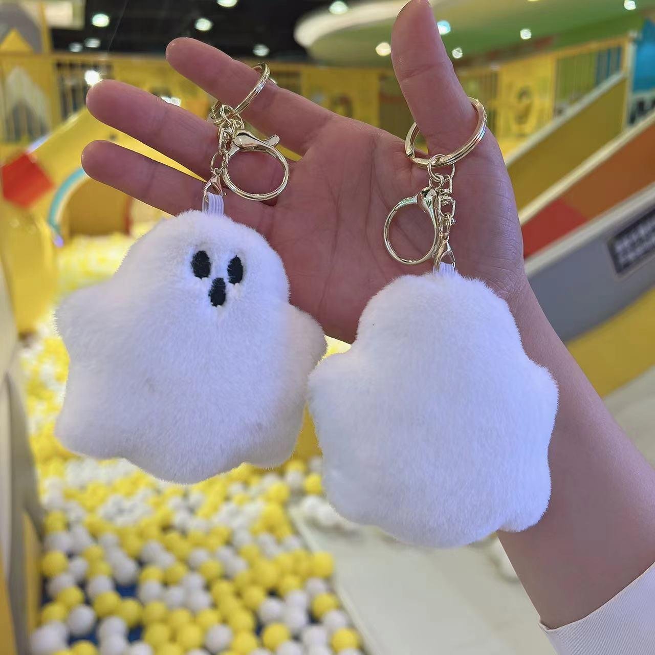 Halloween Ghost Plush Keychains for Couples – Cute School Bag Charms & Stuffed Toys Halloween Ghost Plush Keychains for Couples – Cute School Bag Charms & Stuffed Toys - Image 5