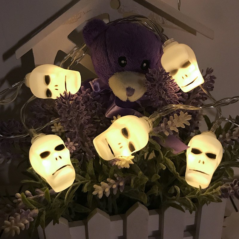 LED Skull String Lights with Flashing Function – Waterproof Halloween Decor for Haunted Houses, Bars & Parties - Image 5