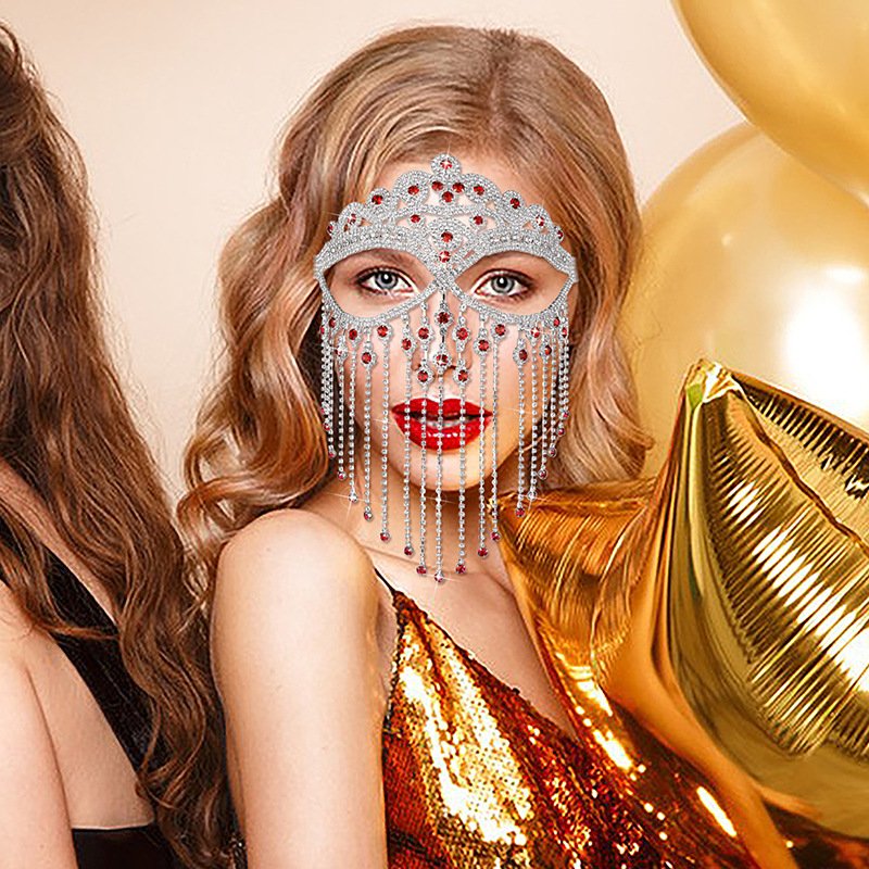 Luxury Tassel Masquerade Mask - Sexy European-American Style Fashion Face Mask for Party Decor - Image 6
