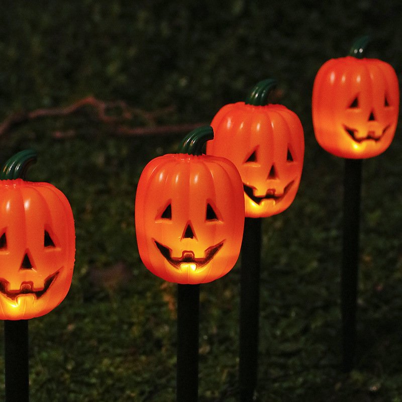 New Arrival! Halloween Outdoor Garden Waterproof Decorative String Lights LED Pumpkin & Ghost Solar-Powered Stake Lights - Image 2