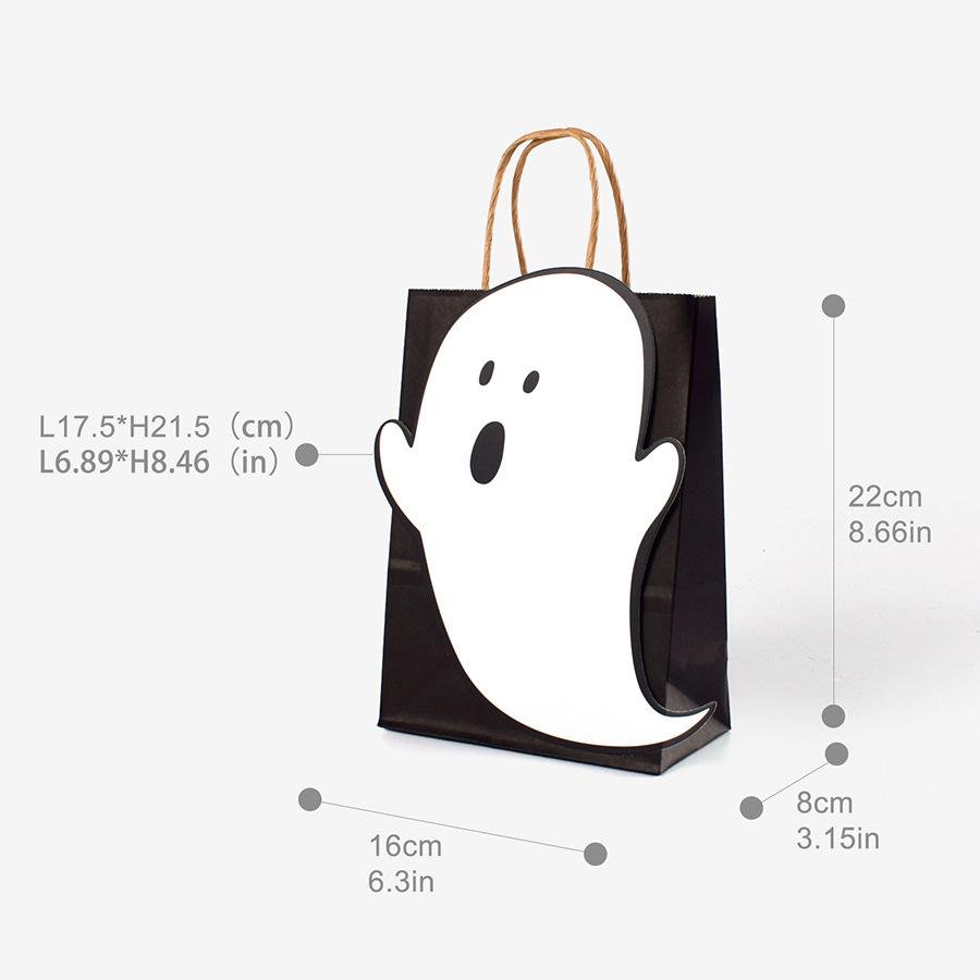 DIY Creative Ghost Halloween Cards & Tote Bags In-Stock Black-and-White Halloween Candy Tote Bags DIY Creative Ghost Halloween Cards & Tote Bags In-Stock Black-and-White Halloween Candy Tote Bags - Image 4