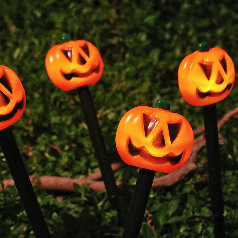New Arrival! Halloween Outdoor Garden Waterproof Decorative String Lights LED Pumpkin & Ghost Solar-Powered Stake Lights - Image 3