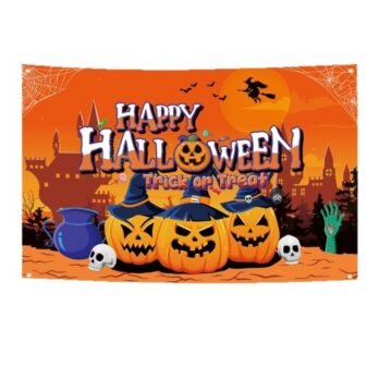 Pumpkin Props, Festival Party Decorations, Halloween Banner Backdrop Cloth