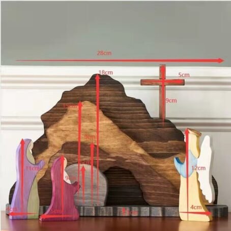 Easter wooden Nativity scene - Montessori-inspired decorative crafts for Jesus decorations - Image 6