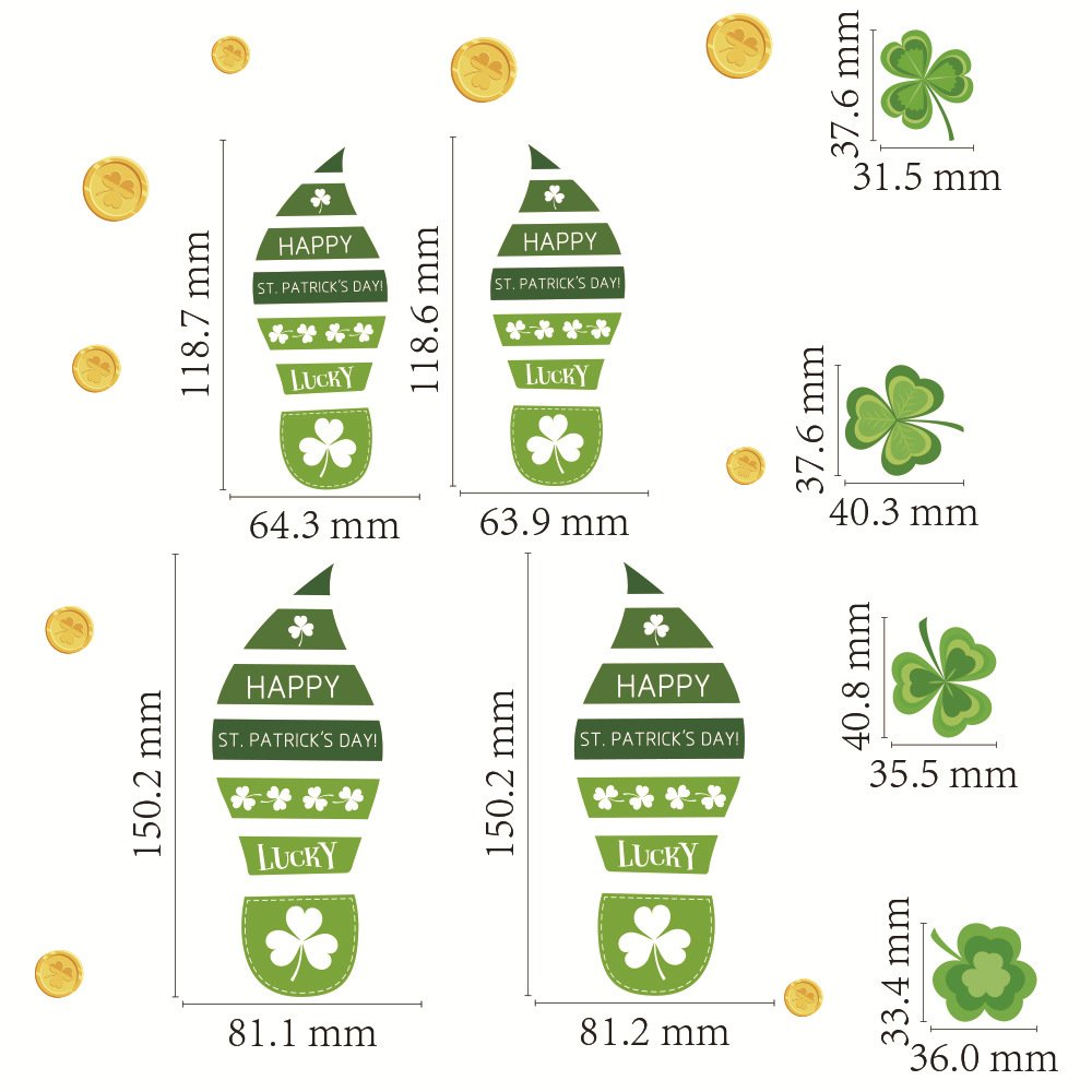 Easter & St. Patrick's Day Rabbit Footprint Floor Stickers in Green - Image 7