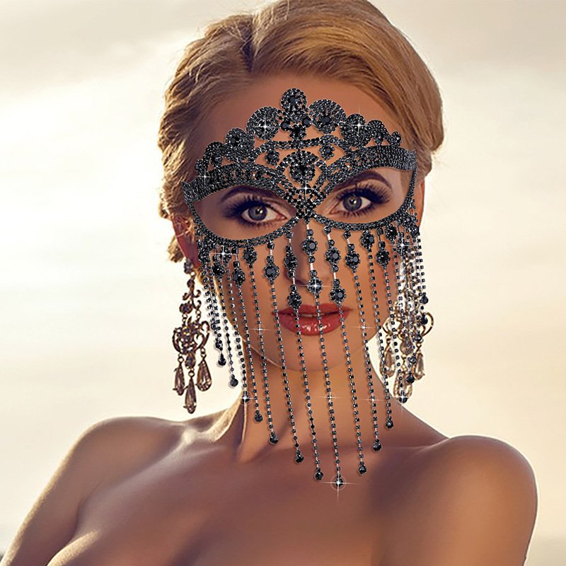 Luxury Tassel Masquerade Mask - Sexy European-American Style Fashion Face Mask for Party Decor - Image 2