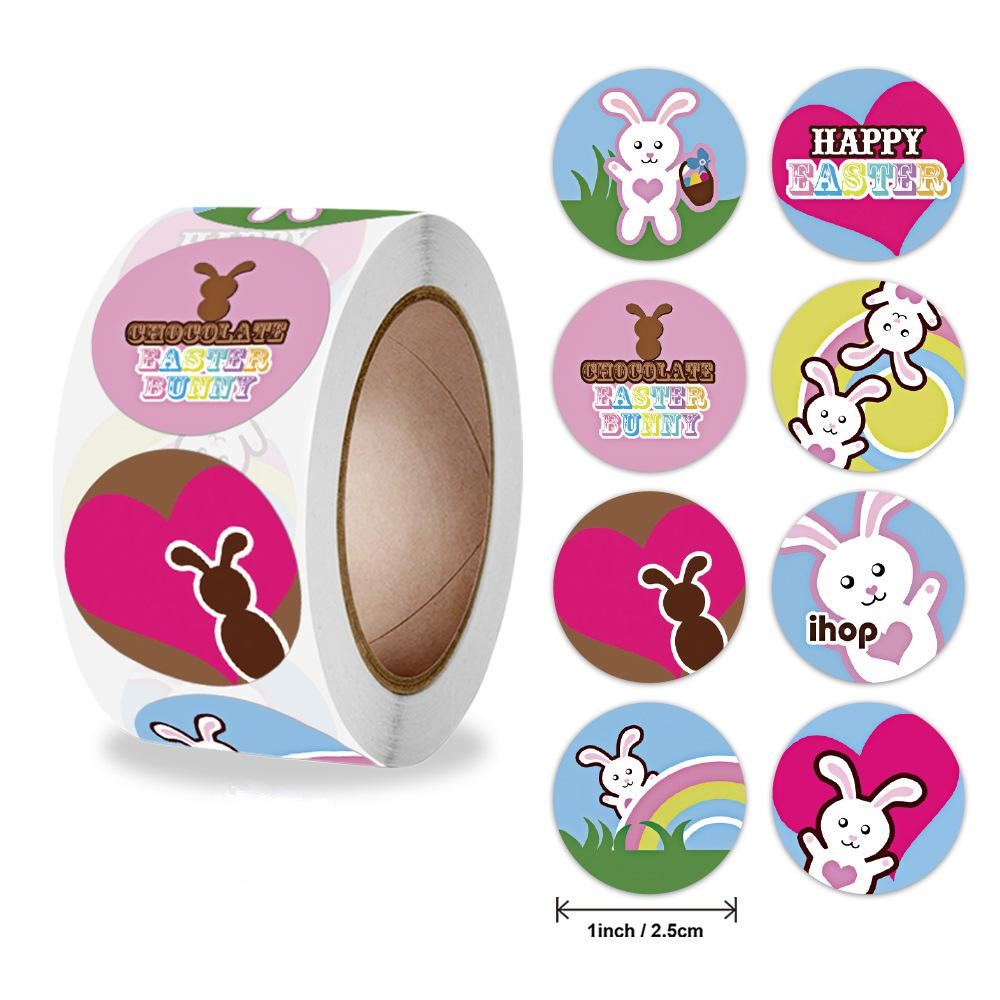 Cute Easter Toy Stickers Thank You Seal Stickers & Craft Decorations 8-Pattern Adhesive Labels - Image 3