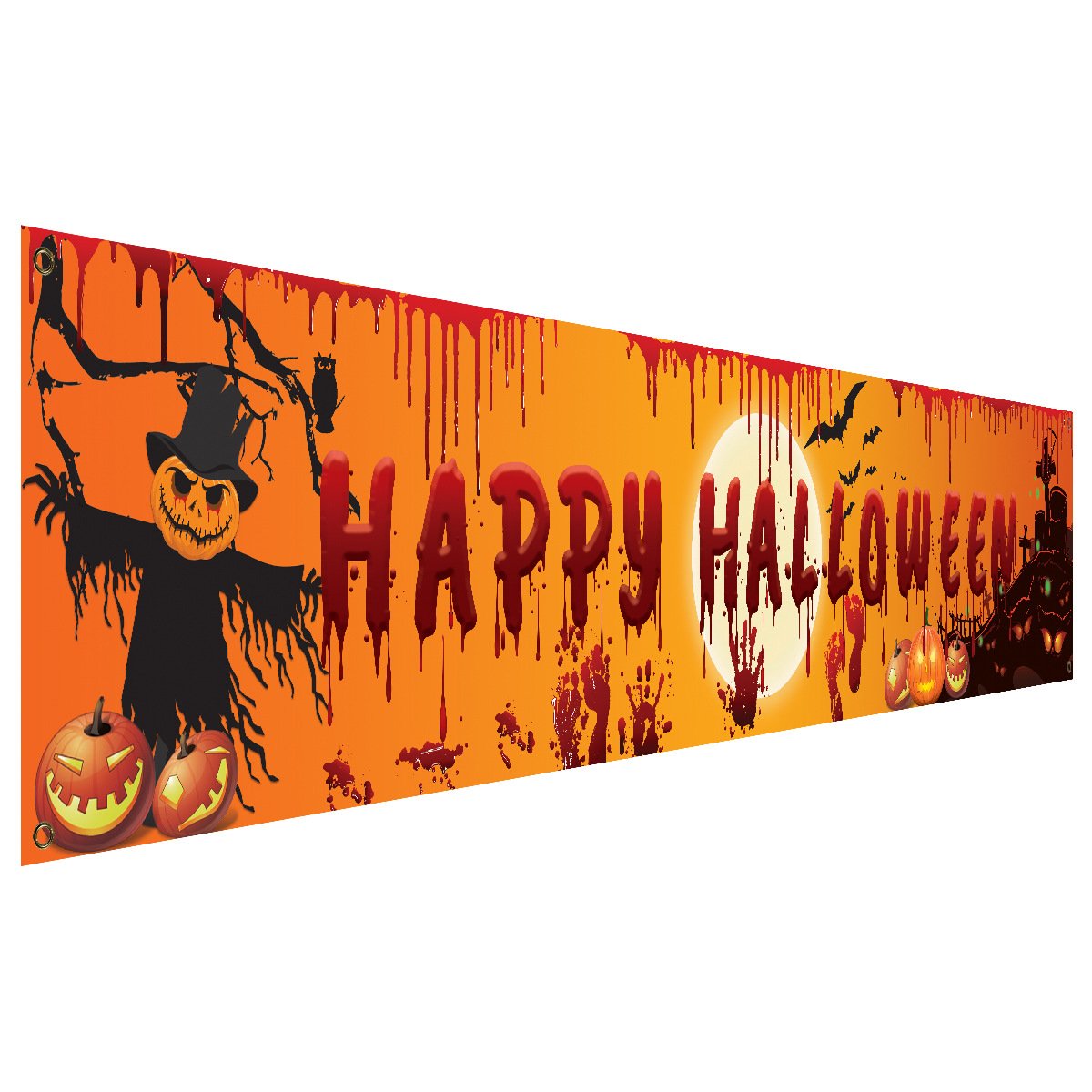 Happy Halloween Party Banners & Courtyard Pull Flags - Backdrop Decorations for Spooky Celebrations - Image 4