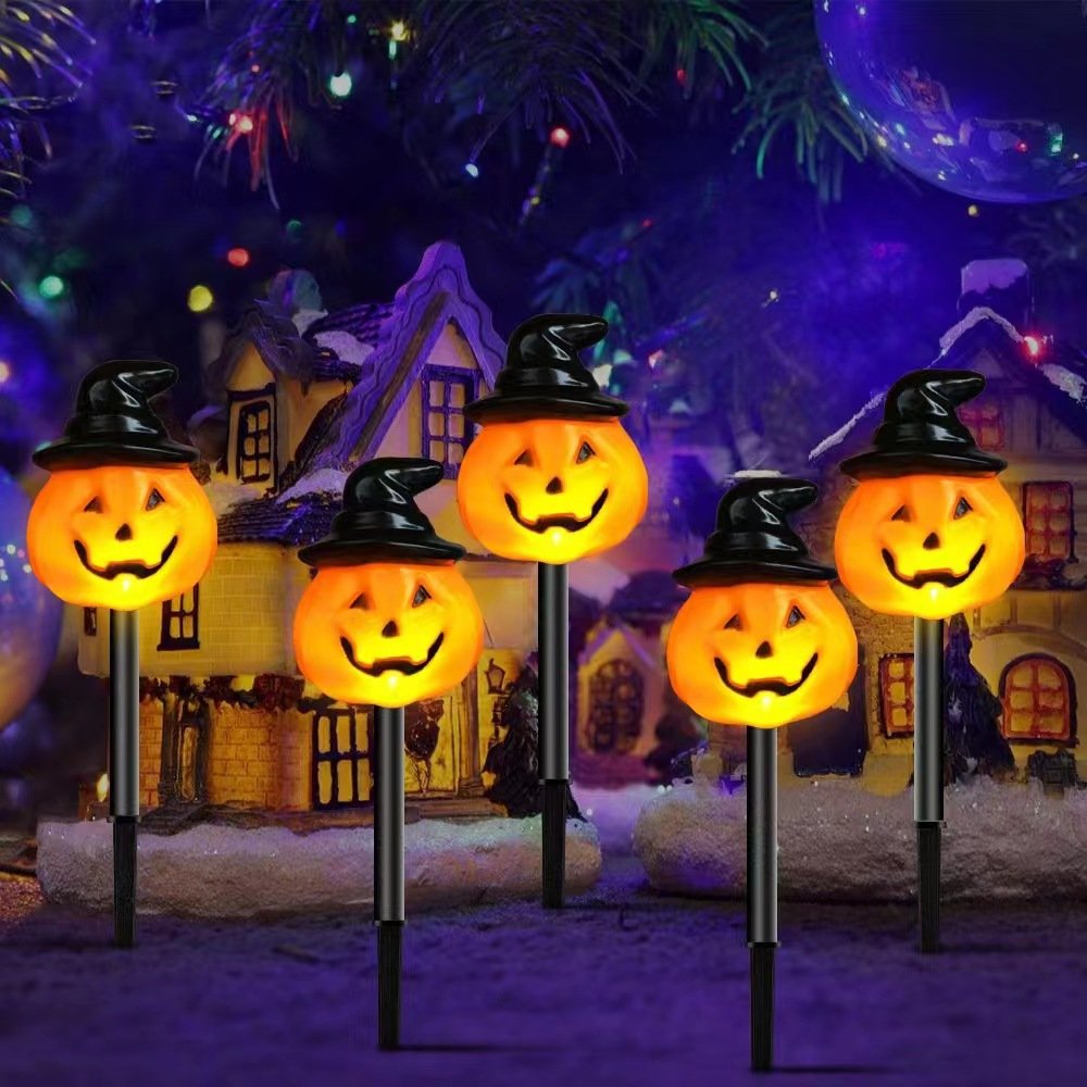 New Arrival! Halloween Outdoor Garden Waterproof Decorative String Lights LED Pumpkin & Ghost Solar-Powered Stake Lights - Image 10