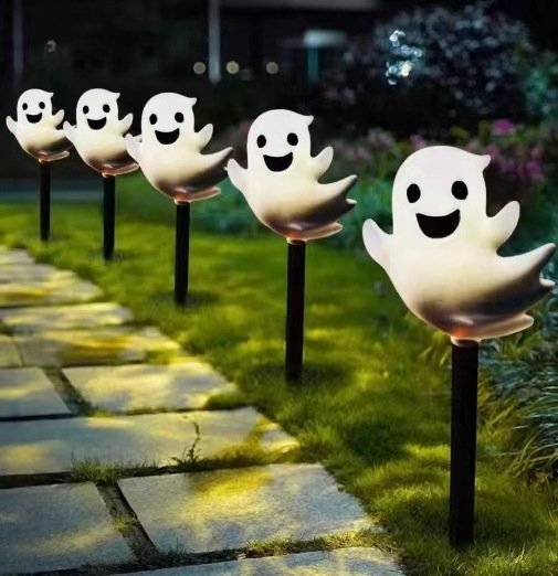 New Arrival! Halloween Outdoor Garden Waterproof Decorative String Lights LED Pumpkin & Ghost Solar-Powered Stake Lights - Image 11