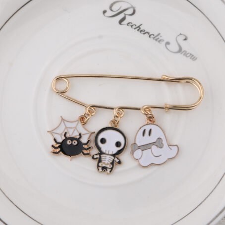 Cute Pumpkin Ghost Metal Brooches – Unisex Cartoon Pin Badges for Halloween Backpack Decor - Image 13