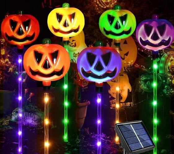 New Arrival! Halloween Outdoor Garden Waterproof Decorative String Lights LED Pumpkin & Ghost Solar-Powered Stake Lights - Image 15