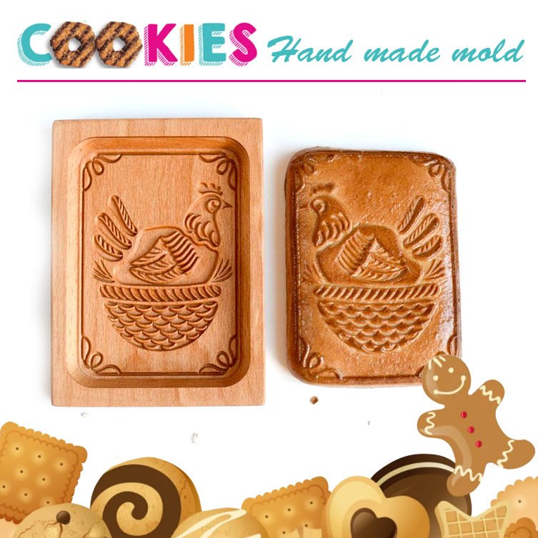 Beechwood Cookie Biscuit Wooden Mold - Image 6