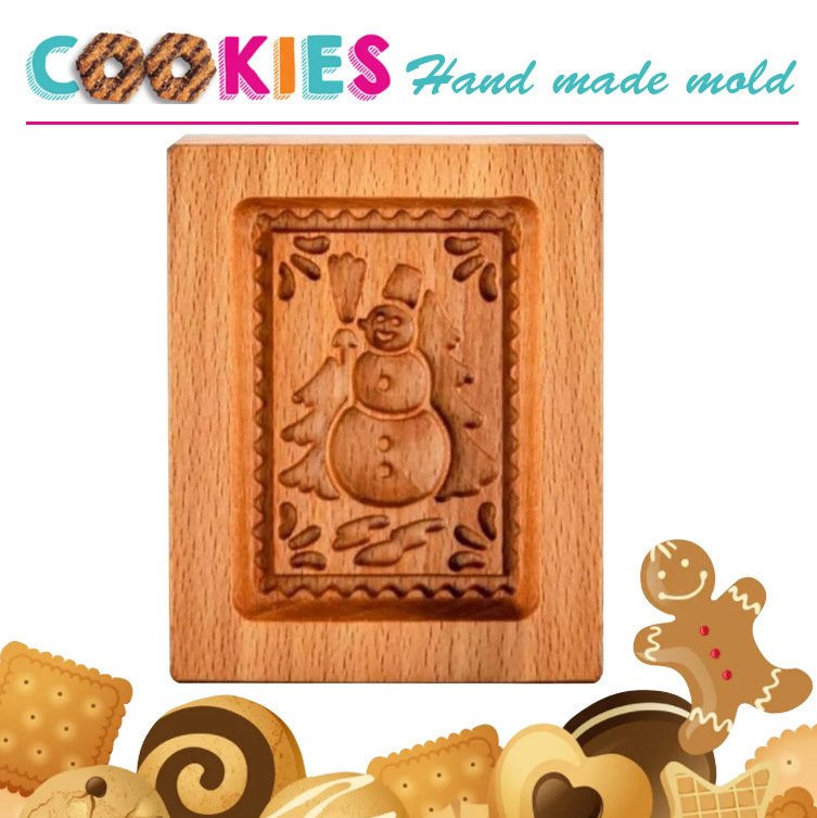 Beechwood Cookie Biscuit Wooden Mold - Image 9