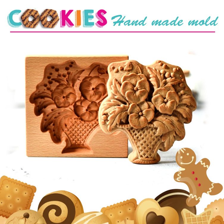 Beechwood Cookie Biscuit Wooden Mold - Image 11
