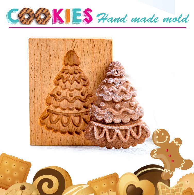 Beechwood Cookie Biscuit Wooden Mold - Image 13