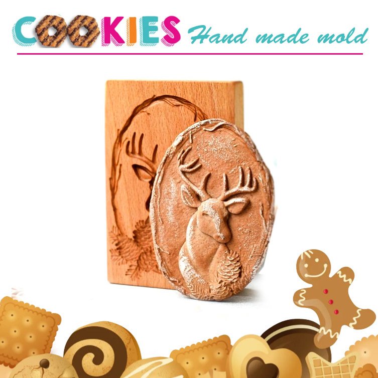 Beechwood Cookie Biscuit Wooden Mold - Image 14