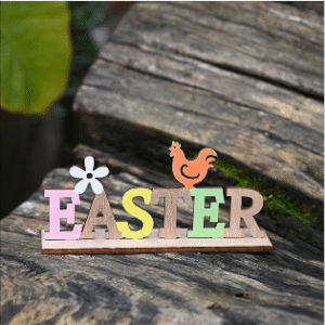 New Easter Wooden Decor  Rustic Wooden Letter Signs  Creative Minimalist Alphabet Tabletop Ornaments