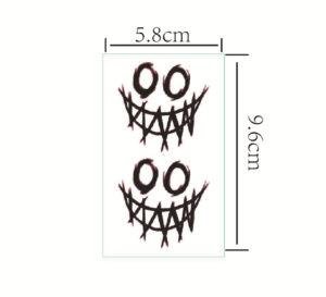 Dark  (ghost face clown) tattoo stickers, Halloween tattoo stickers, rose witch flame flash star tattoo stickers