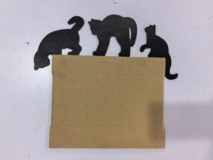 Cute Black Cat Halloween Door Frame Decor Festive Party Wooden Picture Frame Home Decor