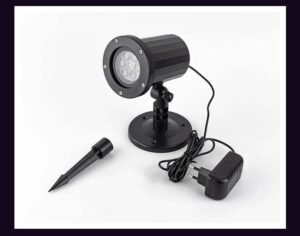 Outdoor Remote-Controlled Snowflake Projection Light  Halloween LED Lawn Stake Light & Christmas Film Projector