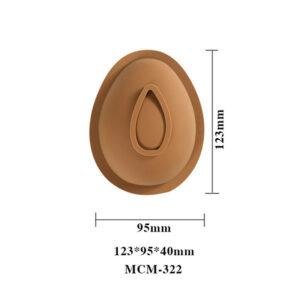 Easter 2-Piece Set Single Semi-Circle Egg Mousse Cake Mold  DIY Chocolate Knock-Lock Silicone Baking Mold