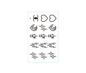 Dark  (ghost face clown) tattoo stickers, Halloween tattoo stickers, rose witch flame flash star tattoo stickers