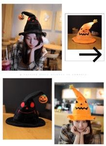 New Electric Pumpkin Hat for Halloween – Plush Light-Up Costume Prop for Parties
