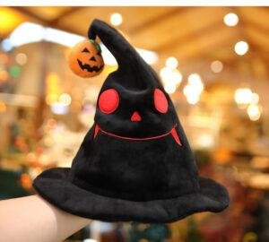 New Electric Pumpkin Hat for Halloween – Plush Light-Up Costume Prop for Parties