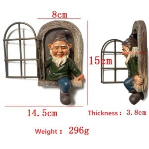 Christmas Gift Ornament, Garden Ornament, Little Dwarf, Resin Craft, Cartoon Gnome Statue, Old Man with White Beard