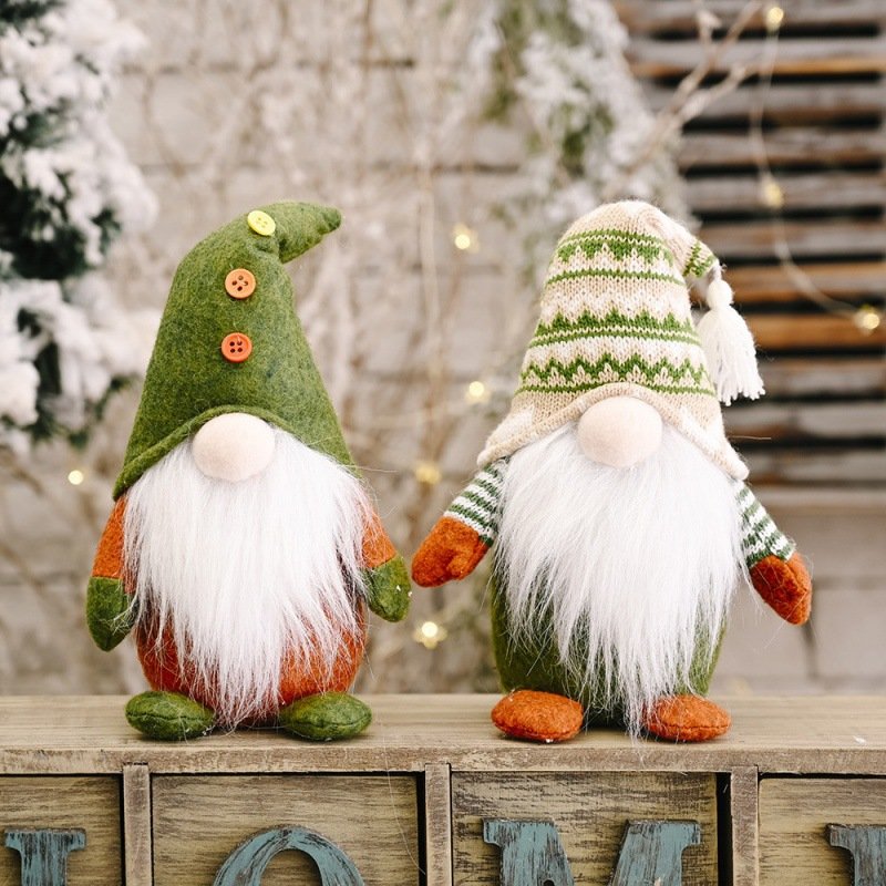 New Arrival! Christmas Faceless Doll Elf Plush - European & American Green Style Decor