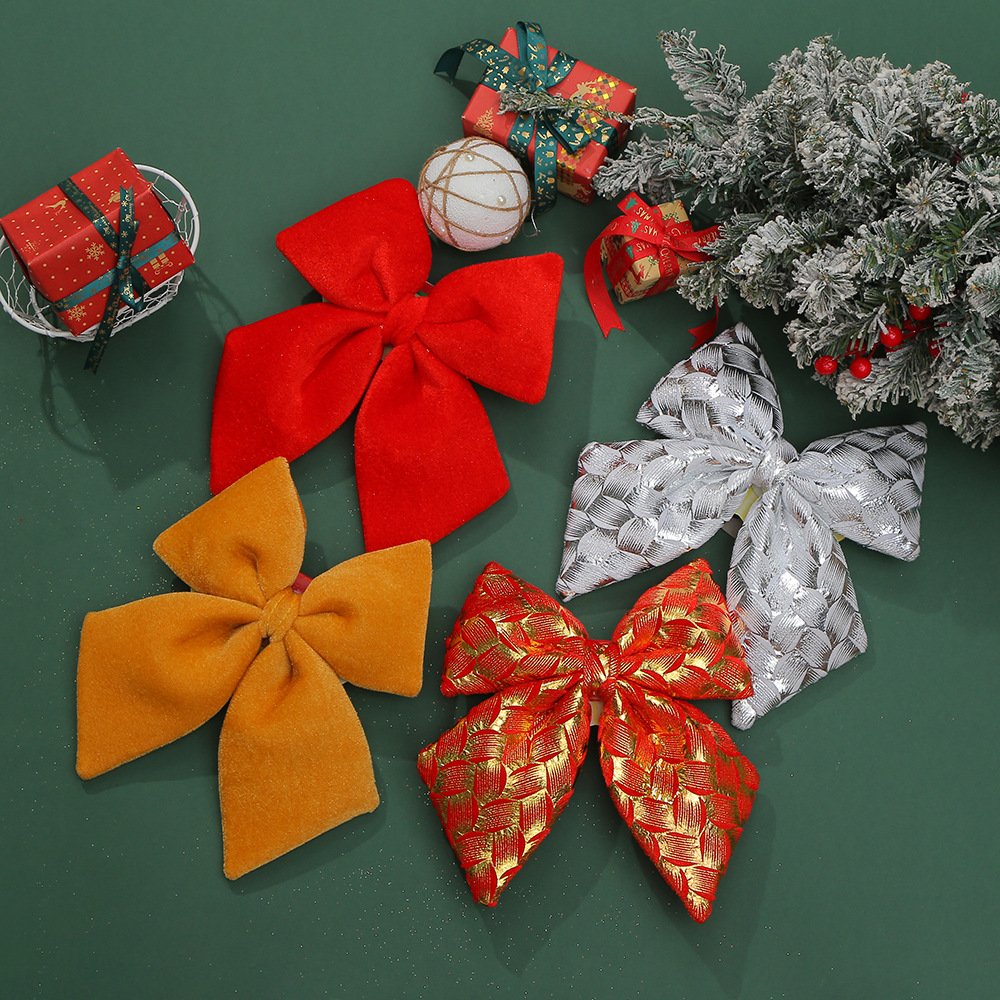 New Arrival! Fluffy Velvet Large Bowknot Christmas Tree Ornament - Festive Holiday Decor