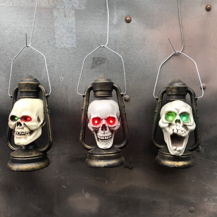 Shuomei Small Horse Lantern, Halloween Party Decoration, Prank Prop, Horrible Skull Handheld, Haunted House Decoration, Best-selling