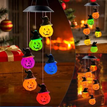 LED solar light string, wind chime, pumpkin light, skull light, on-site decorative beautiful light string