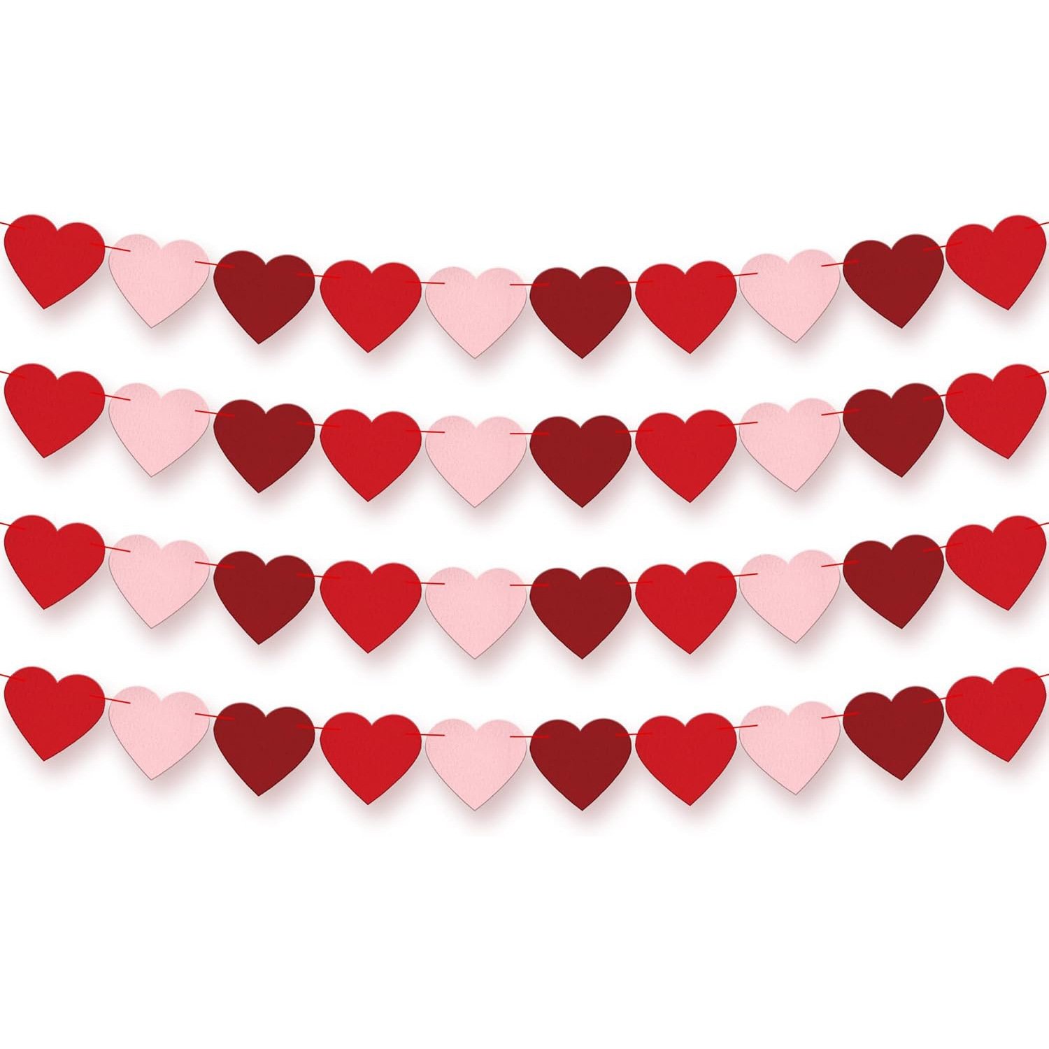 Cross-border Happy Valentine's Day banner, proposal party decoration, anniversary, wedding, heart-shaped pull flower wreath, adjustable