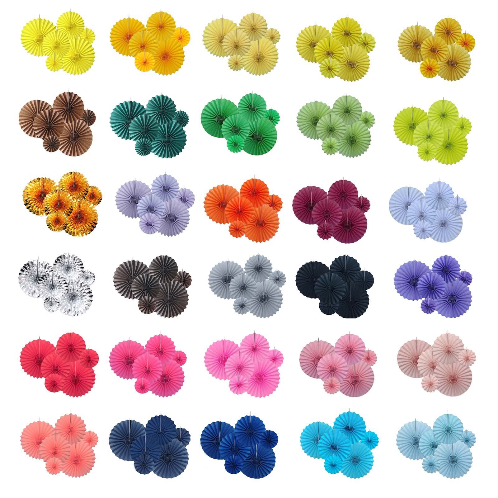 Wedding Backdrop Decorative Paper Flower Fans, Birthday Party & Wedding Ornaments, Paper Fan Flowers, Folding Fans