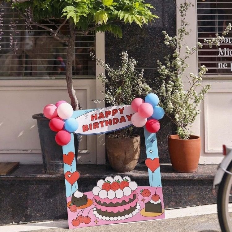 Ins-style Photo KT Photo Frame, Children's Birthday and Holiday Party Decorations, Festive Atmosphere Props, Photo-taking Supplies, Stand-up Signs