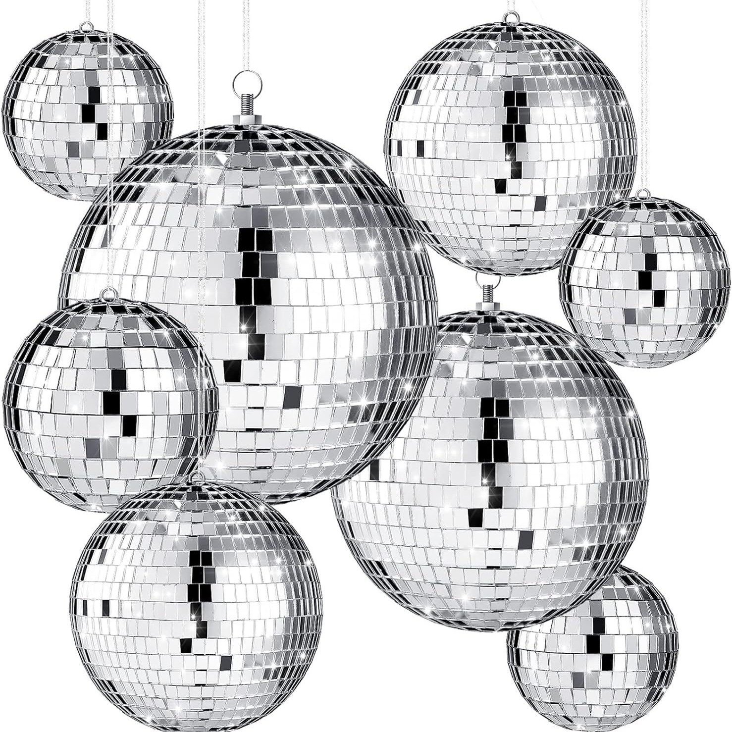Cross-border Disco Mirror Ball, Reflective Glass Disco Ball, Wedding Stage Party, Cross-border Handmade Paster Horse