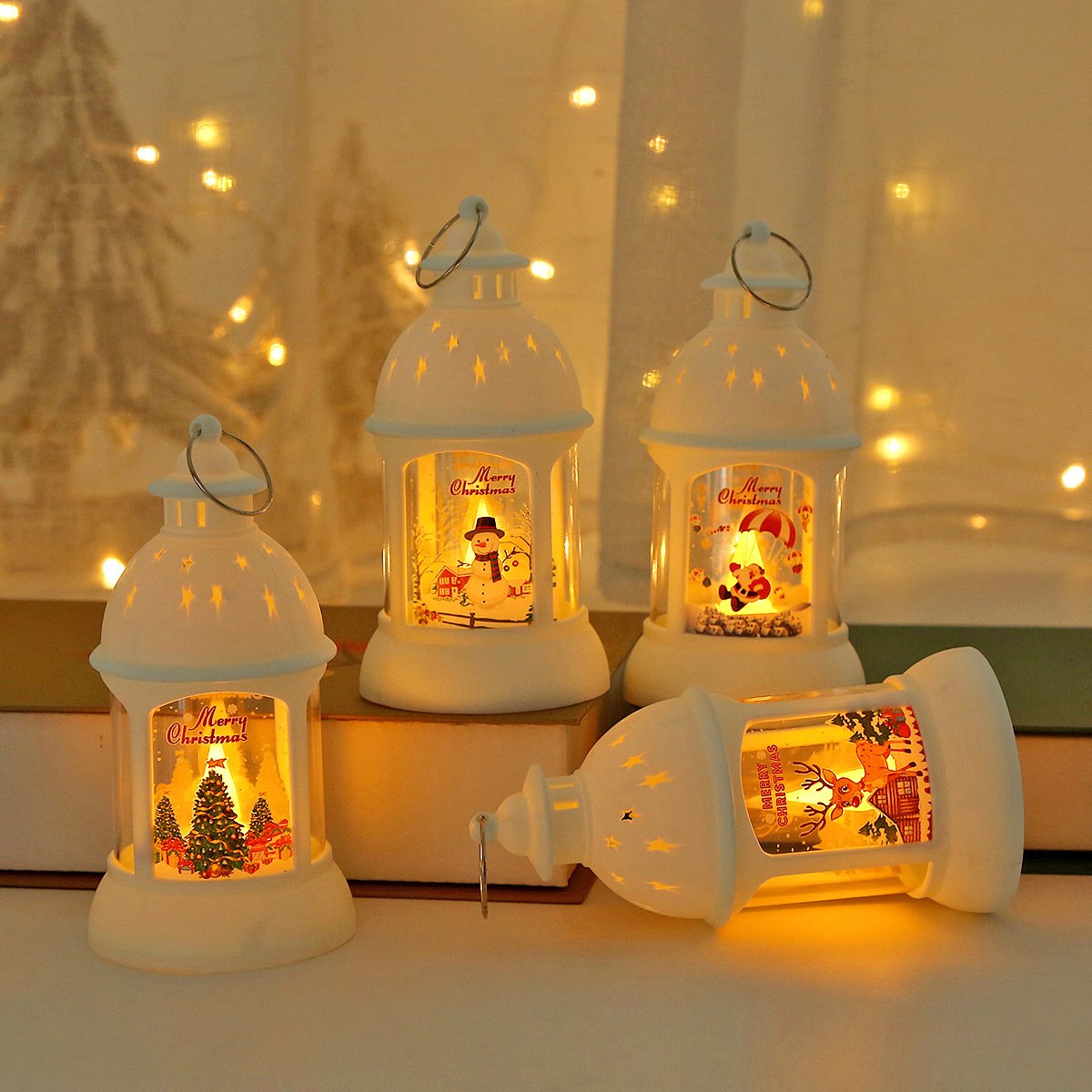 Christmas Decorations Candle Lanterns, Santa & Snowman Wind Lanterns, Christmas Tree Hanging Lights & Night Lights Christmas Decorations Candle Lanterns, Santa & Snowman Wind Lanterns, Christmas Tree Hanging Lights & Night Lights - Image 9